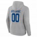 Dallas Cowboys Men's Fanatics Branded Heathered Gray Team Authentic Custom Pullover Hoodie