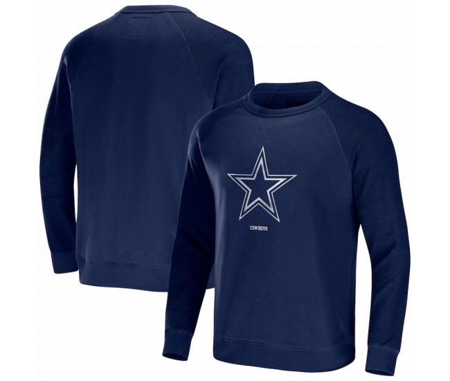 Dallas Cowboys Men's NFL x Darius Rucker Collection by Fanatics Navy Raglan Fleece Pullover Sweatshirt