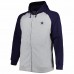 Dallas Cowboys Men's Heather Gray Big & Tall Fleece Raglan Full-Zip Hoodie Jacket