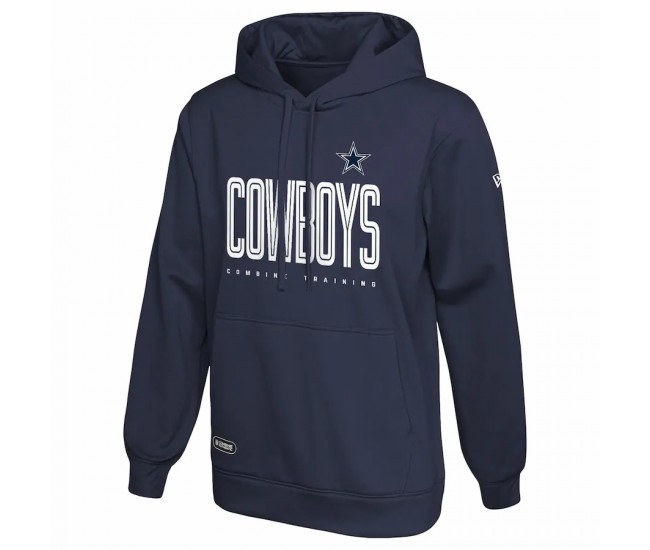 Dallas Cowboys Men's New Era Navy Combine Authentic Huddle Up Pullover Hoodie