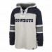 Dallas Cowboys Men's '47 Heather Gray Gridiron Lace-Up Pullover Hoodie