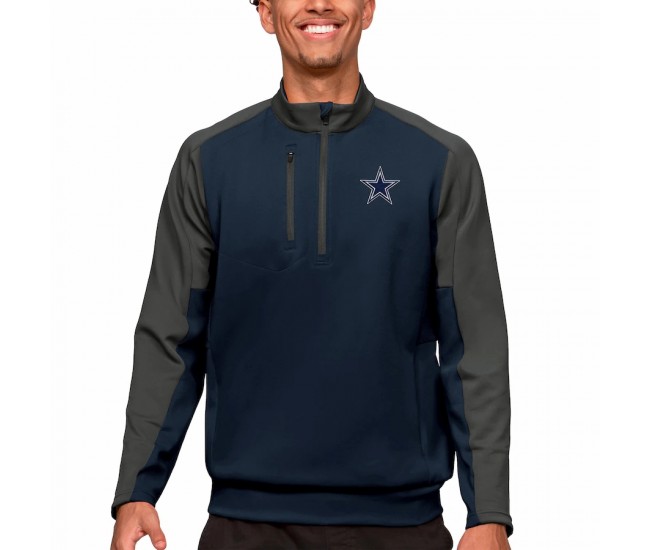 Dallas Cowboys Men's Antigua Navy Team Quarter-Zip Pullover Top