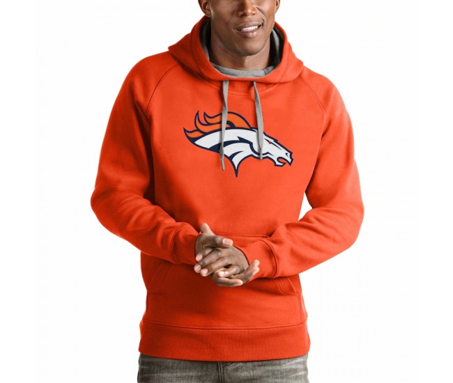 Denver Broncos Men's Antigua Orange Victory Pullover Hoodie