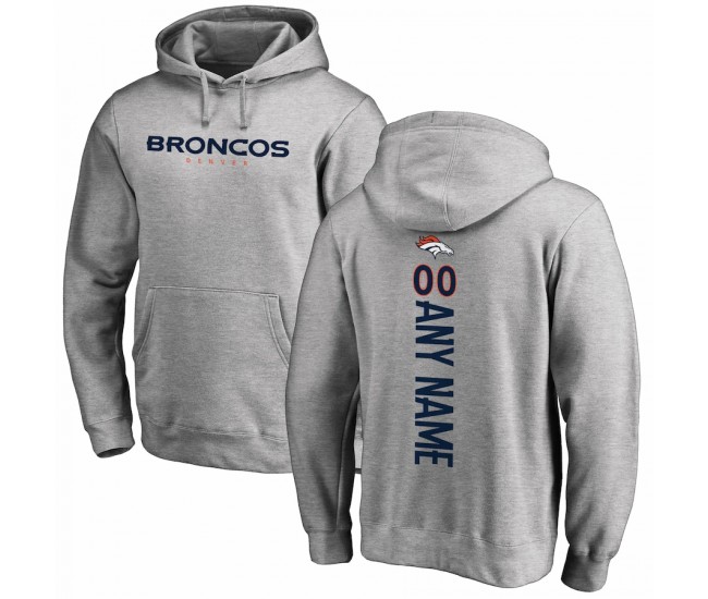 Denver Broncos Men's NFL Pro Line by Fanatics Branded Heather Gray Personalized Playmaker Pullover Hoodie