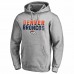 Denver Broncos Men's NFL Pro Line by Fanatics Branded Ash Iconic Collection Fade Out Pullover Hoodie