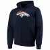 Denver Broncos Men's G-III Sports by Carl Banks Navy Primary Logo Full-Zip Hoodie