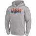 Denver Broncos Men's Fanatics Branded Heather Gray Fade Out Fitted Pullover Hoodie