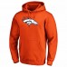 Denver Broncos Men's Fanatics Branded Orange Primary Logo Fitted Pullover Hoodie