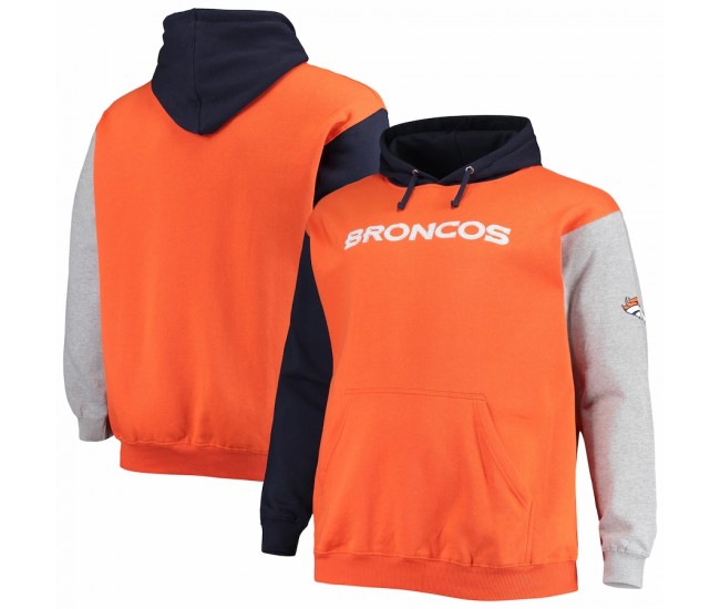 Denver Broncos Men's Navy/Orange Big & Tall Pullover Hoodie