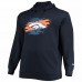 Denver Broncos Men's New Era Navy Big & Tall Primary Logo Pullover Hoodie