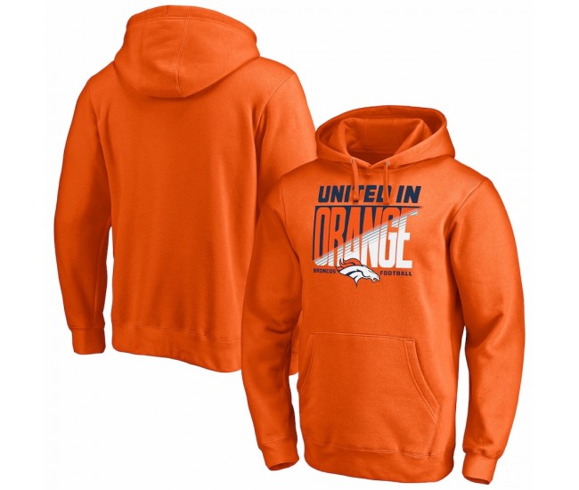 Denver Broncos Men's Fanatics Branded Orange Hometown Collection United In Orange Logo Fitted Pullover Hoodie