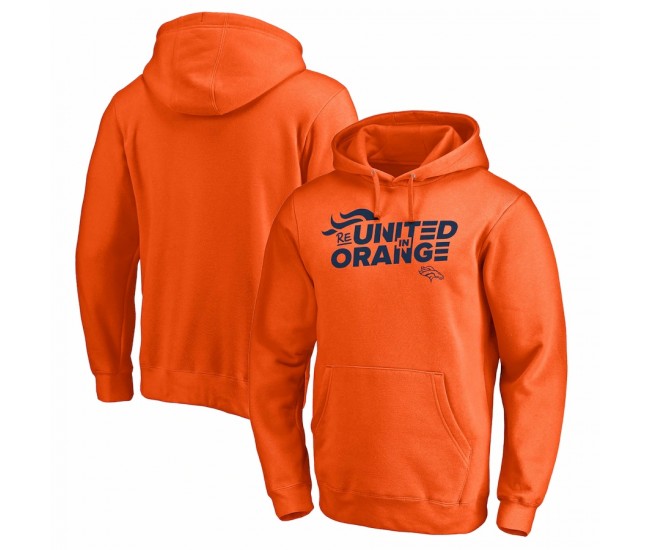 Denver Broncos Men's Fanatics Branded Orange ReUnited In Orange Pullover Hoodie