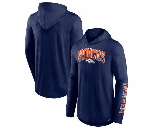 Denver Broncos Men's Fanatics Branded Navy Front Runner Pullover Hoodie