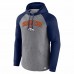 Denver Broncos Men's Fanatics Branded Heathered Gray/Navy By Design Raglan Pullover Hoodie