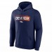 Denver Broncos Men's Fanatics Branded Navy Down The Field Pullover Hoodie