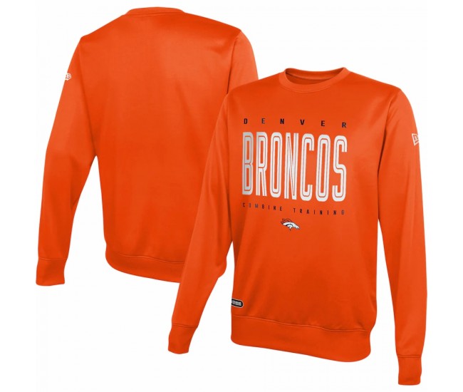 Denver Broncos Men's New Era Orange Combine Authentic Top Pick Pullover Sweatshirt