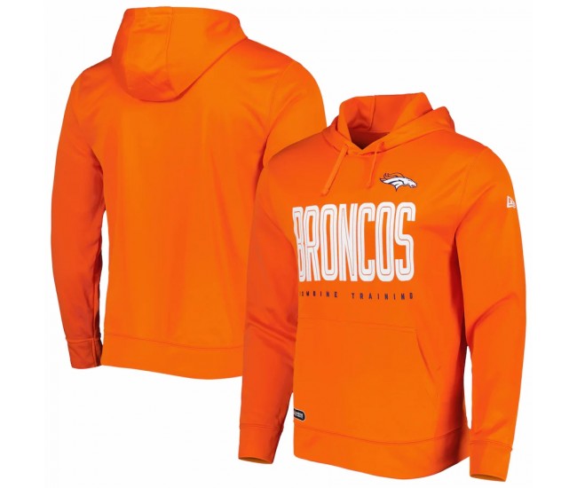 Denver Broncos Men's New Era Orange Combine Authentic Huddle Up Pullover Hoodie