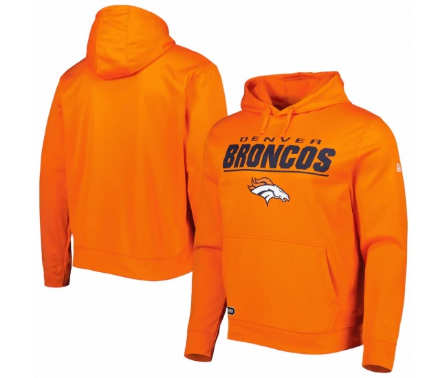 Denver Broncos Men's New Era Orange Combine Authentic Stated Logo Pullover Hoodie