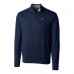 Denver Broncos Men's Cutter & Buck Navy Big & Tall Lakemont Quarter-Zip Pullover Sweater