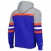 Denver Broncos Men's Mitchell & Ness Royal/Heathered Gray Head Coach Pullover Hoodie