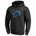 Detroit Lions Men's NFL Pro Line by Fanatics Branded Black Personalized Midnight Mascot Pullover Hoodie