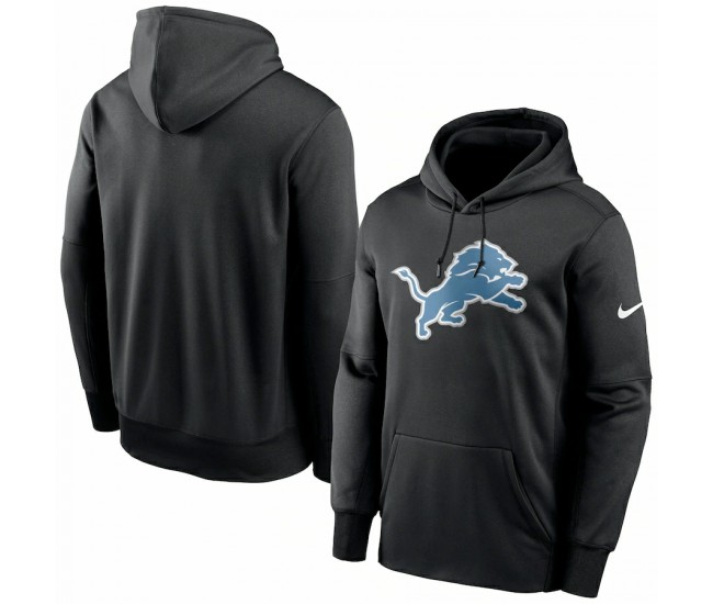 Detroit Lions Men's Nike Black Fan Gear Primary Logo Performance Pullover Hoodie