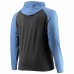 Detroit Lions Men's Fanatics Branded Blue/Heathered Charcoal Big & Tall Lightweight Raglan Pullover Hoodie