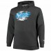 Detroit Lions Men's New Era Charcoal Big & Tall Primary Logo Pullover Hoodie