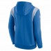 Detroit Lions Men's Nike Blue Sideline Athletic Stack Performance Pullover Hoodie