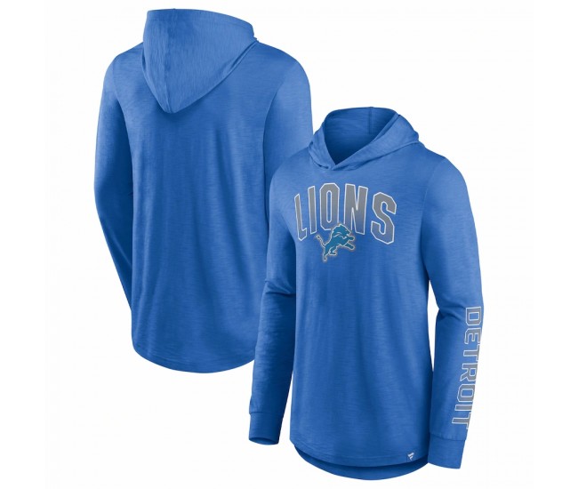 Detroit Lions Men's Fanatics Branded Blue Front Runner Pullover Hoodie