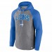 Detroit Lions Men's Fanatics Branded Heathered Gray/Blue By Design Raglan Pullover Hoodie