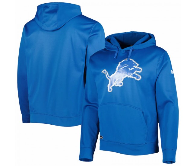 Detroit Lions Men's New Era Blue Combine Authentic Stadium Pullover Hoodie