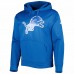 Detroit Lions Men's New Era Blue Combine Authentic Stadium Pullover Hoodie