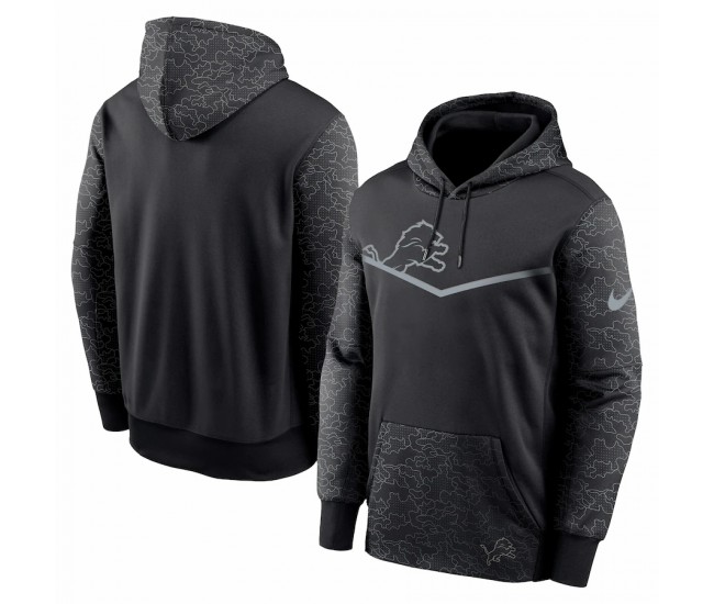 Detroit Lions Men's Nike Black RFLCTV Chevron Pullover Hoodie