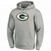 Green Bay Packers Men's Fanatics Branded Heather Gray Primary Logo Fitted Pullover Hoodie