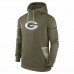 Green Bay Packers Men's Nike Olive 2022 Salute to Service Therma Performance Pullover Hoodie