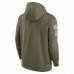 Green Bay Packers Men's Nike Olive 2022 Salute to Service Therma Performance Pullover Hoodie