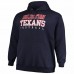 Houston Texans Men's Fanatics Branded Navy Big & Tall Stacked Pullover Hoodie