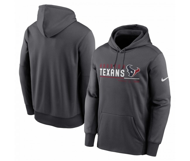 Houston Texans Men's Nike Anthracite Prime Logo Name Split Pullover Hoodie