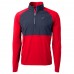 Houston Texans Men's Cutter & Buck Red Adapt Eco Knit Hybrid Recycled Quarter-Zip Pullover Top