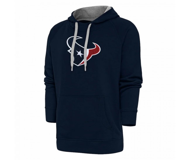 Houston Texans Men's Antigua Navy Victory Chenille Pullover Hoodie