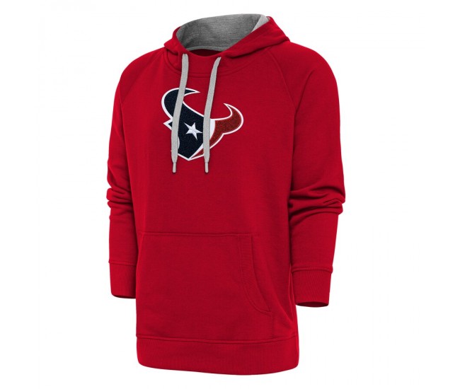 Houston Texans Men's Antigua Red Victory Chenille Pullover Hoodie