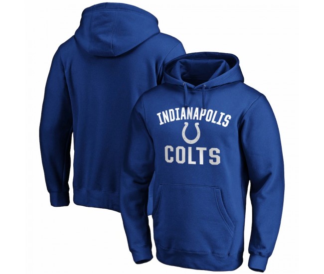 Indianapolis Colts Men's Fanatics Branded Royal Victory Arch Team Fitted Pullover Hoodie