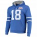 Indianapolis Colts Peyton Manning Men's Mitchell & Ness Royal Retired Player Name & Number Fleece Pullover Hoodie