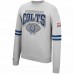 Indianapolis Colts Men's Mitchell & Ness Heathered Gray Allover Print Fleece Pullover Sweatshirt