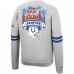 Indianapolis Colts Men's Mitchell & Ness Heathered Gray Allover Print Fleece Pullover Sweatshirt