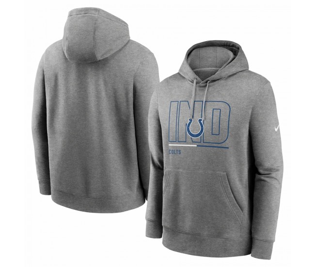 Indianapolis Colts Men's Nike Heathered Gray City Code Club Fleece Pullover Hoodie