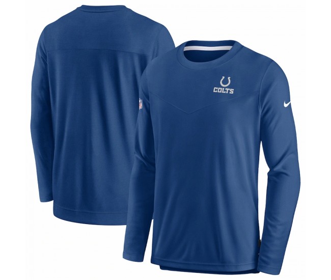 Indianapolis Colts Men's Nike Royal Sideline Lockup Performance Long Sleeve T-Shirt