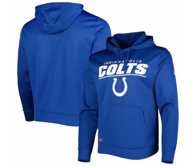 Indianapolis Colts Men's New Era Royal Combine Authentic Huddle Up Pullover Hoodie