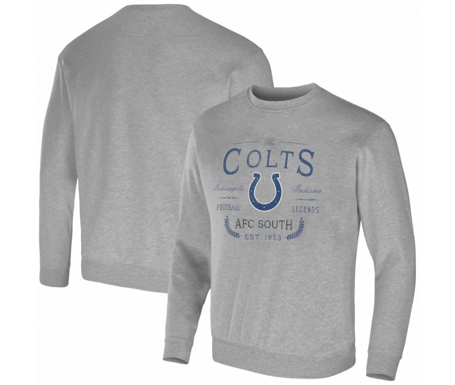 Indianapolis Colts Men's NFL x Darius Rucker Collection by Fanatics Heather Gray Pullover Sweatshirt